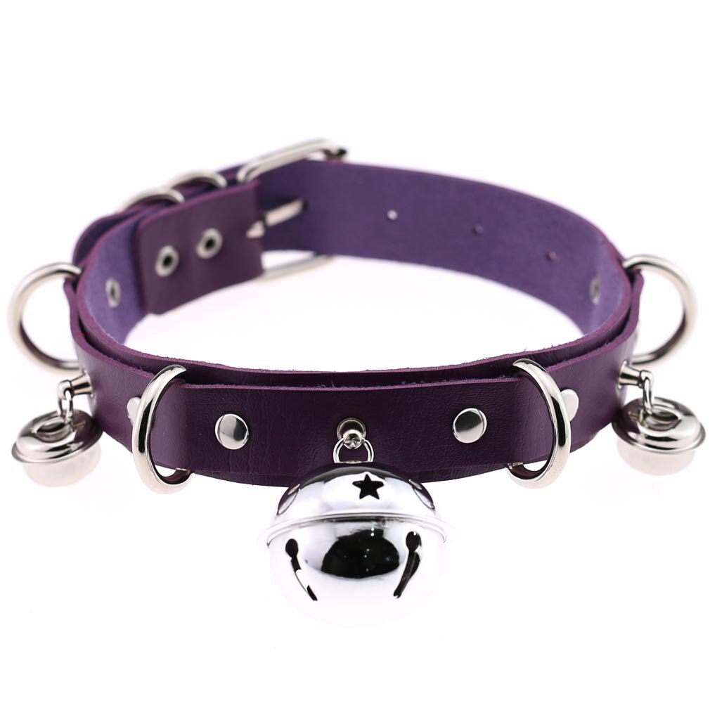 Purple PU Leather Choker