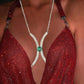 Green Crystal Chest Chain